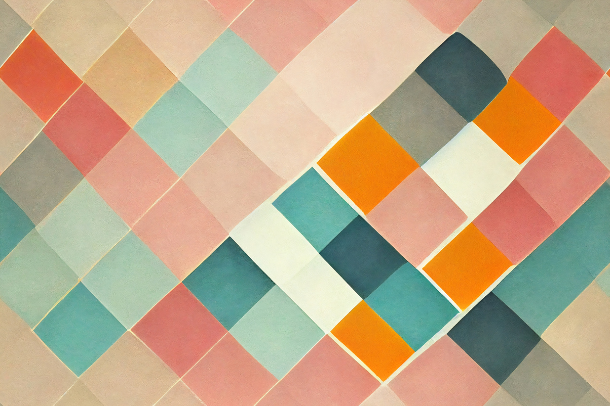 Background in 60S, 70S, 80S Style. Wallpaper or Poster Blank. Geometric Pattern
